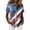Sky Blue, variant on Iaqnaocc 4th Of July Outfits for Women Button Down Collared Patriotic American Flag Stars Freedom Short Sleeve Tops America 250 Shirt Lightweight Tee Top Wine XL