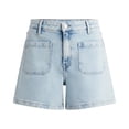 thumbnail image 5 of DHFJKG Womens Jeans Shorts Summer Mid Rise Stretch Flat Front Denim Shorts With Front Pockets Casual Soft Bottoms, 5 of 6