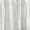 thumbnail image 4 of Lush Decor Nova Ruffle Ruffle 84" x 42" Textured Ivory 3" Rod Pocket 2-Pc Set Window Panel, 4 of 9