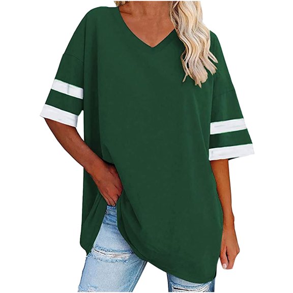 Lzobxe Women Tops Shirt Tees Funny Cute Short Sleeve V-Neck T Shirt Print Shirt,Sizes S-2XL