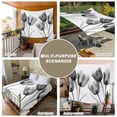 thumbnail image 6 of Tulip Black White Large Tapestry for Bedroom Wall Hanging Tapestry, Spring Floral Botanical Bloom Ceiling Backdrop Tapestries Poster Blanket Wall Decor for Teens Room Living Room Dorm 85" x 90", 6 of 8