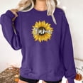 thumbnail image 4 of VBTAPA Womens Mama Sweatshirt Oversized Long Sleeve Crewneck Pullover Fall Outfits 2026 Fleece Sweater Tops Purple S, 4 of 7