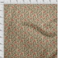 thumbnail image 4 of oneOone Viscose Jersey Light Brown Fabric Floral Fabric For Sewing Printed Craft Fabric By The Yard 60 Inch Wide, 4 of 5