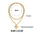 thumbnail image 4 of Collar FAUTHENTICUTE en forma de corazón dorado de 36 pulgadas para mujer, 4 of 7