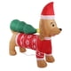 thumbnail image 2 of Decoración para exteriores para alegría festiva, 110-240 V, enchufe estadounidense, perro salchicha inflable navideño iluminado con LED, 2 of 8