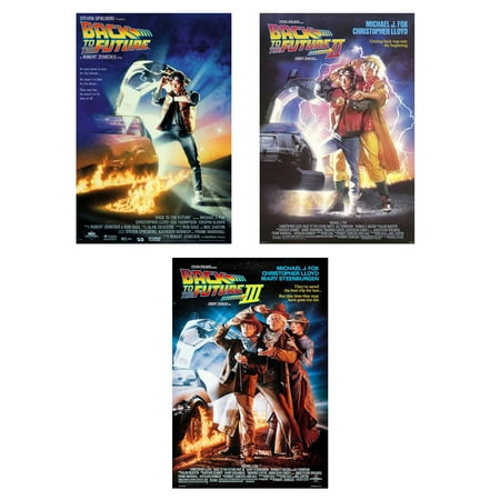 - Back To The Future I, II, III - Movie Poster Set (3 Full Size Movie Posters) (Size: 27'' x 40'' each)