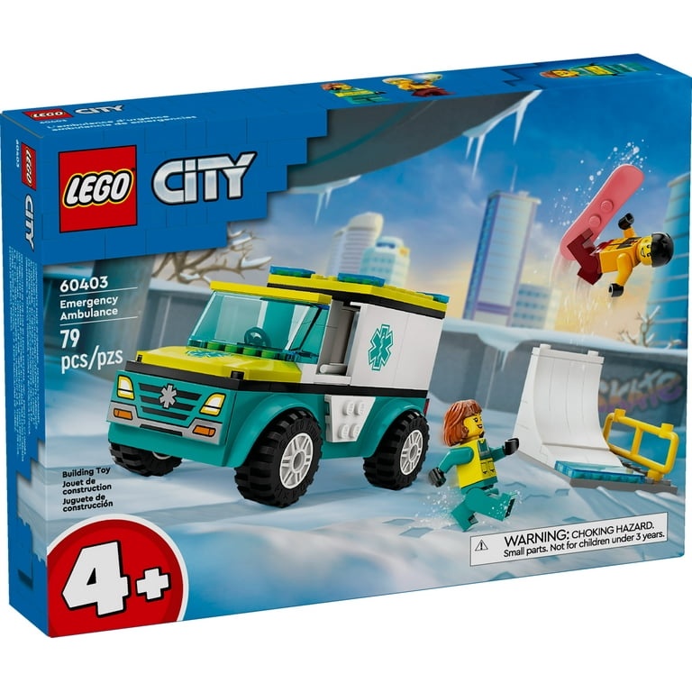 LEGO, City Emergency Ambulance and Snowboarder Toy Set, 60403