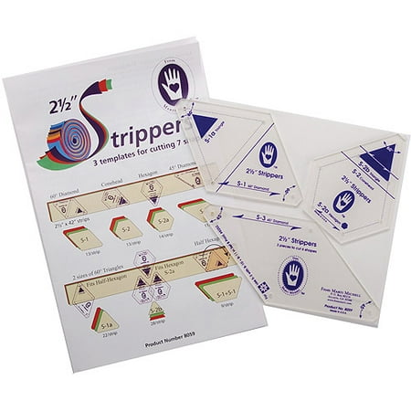 2, 1/2" Strippers Templates, 3 Templates For 7 Shapes