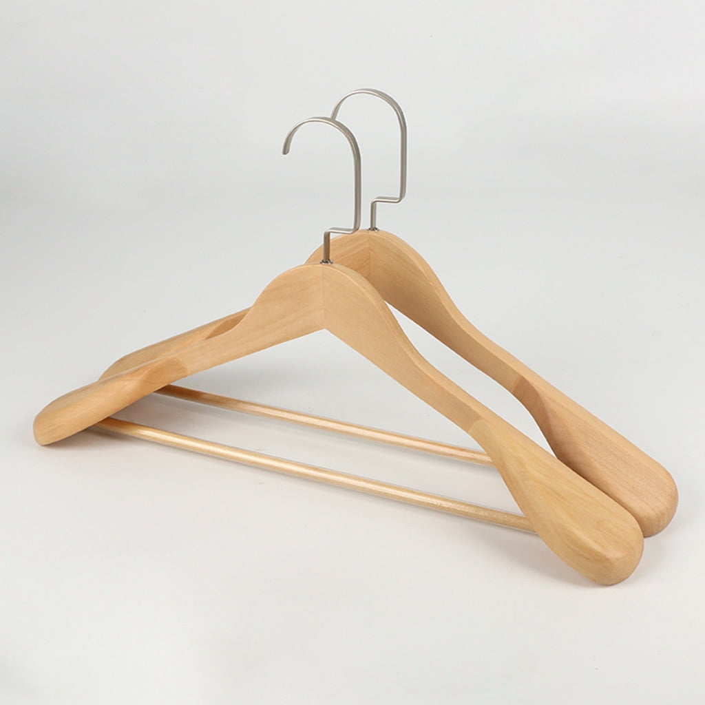 Solid Wood Suit Hanger High-Grade Wide Shoulder Wooden Coat Hangers 