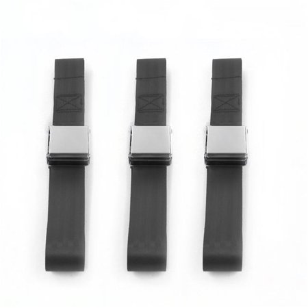safeTboy Charcoal Lap Bucket Seat Belt Kit for 1928-1932 Early Cars Airplane 2 Point - 2 Belts