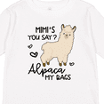 thumbnail image 4 of Inktastic Mimi's You Say Alpaca My Bags Boys or Girls Long Sleeve Toddler T-Shirt, 4 of 5