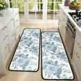 thumbnail image 4 of Kitchen Rugs Sets Of 2,Pioneer Flower Floral Print Pattern Anti Fatigue Kitchen Mat Rugs Non Slip Washable,Decorative Kitchen Floor Mats for Kitchen,Sink,Laundry,17"x47"+17"x47", 4 of 5