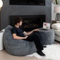 thumbnail image 2 of Gouchee Home Agora Charcoal Bean Bag Chair – Soft Faux Rabbit Fur Polyester with Polystyrene Bead Filling, Suitable for Adults and Teens, Lightweight & Portable Seating for Dorm, Living Room or Lounge, 2 of 7
