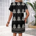 thumbnail image 4 of LWavelet Plus Size Summer Dresses for Women Casual Short Sleeves A Line Midi Dress Black 2XL, 4 of 6