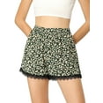 thumbnail image 1 of INSPIRE CHIC Shorts à Taille Élastique avec Dentelle Imprimée Florale pour Femmes, 1 of 4