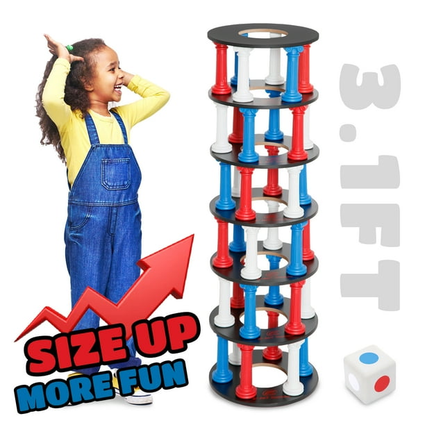 Stacking Game EJet Tumbling Giant Tower Game for Kids Adults Family Party, Drinking Game