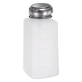 thumbnail image 3 of Dispensador de Alcohol Uxcell 250ml(8.5oz) Botella de Bomba de Líquido de Empuje con Tapa de Acero Inoxidable, Blanca, 3 of 6