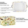 thumbnail image 3 of GZHJMY Warm Colored Doodle Winter Elements Decorative Basket Collapsible Rectangular Canvas Storage Bin Foldable Closet Cube Organizer Box with Handles for Clothes/Toys, 3 of 7