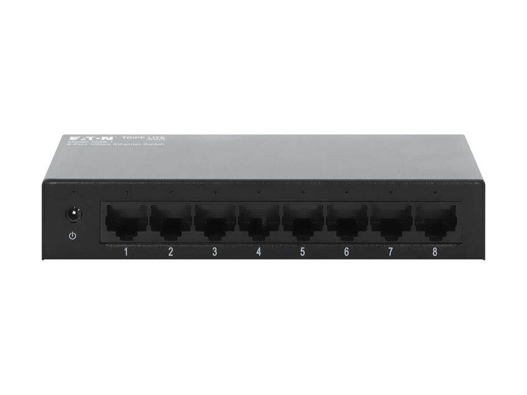 Eaton Tripp Lite Series 8-Port 10/100/1000 Mbps Desktop Gigabit Ethernet Unmanaged Switch, Metal Enclosure (ng8-1)