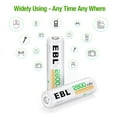 thumbnail image 3 of EBL Rechargeable AA Batteries, 4 Pack 2800mAh Duable a Batteries with Battery Charger, 3 of 6
