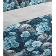 thumbnail image 4 of Juego de cama calavera rosas azules Juego de cama, 4 of 7