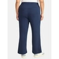 thumbnail image 3 of Terra & Sky Women's Plus Size Knit Wide Leg Pants, 28" Inseam, Sizes 0X-5X, 3 of 5