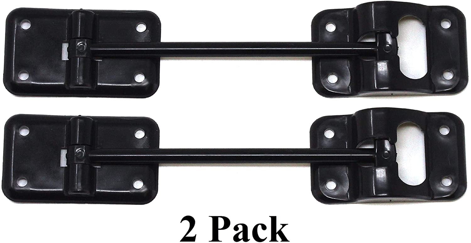T-Style Entry Door Catch Latch for RV Camper Trailer or Cargo Doors 2 Pack Stainless Steel 45 Degree Turn Spring Loaded 