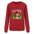 thumbnail image 4 of EGNMCR Chandail en Molleton de Noël Mode Femme Ample Imprimé de Noël Col Rond, 4 of 7