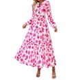 thumbnail image 1 of Vestido PRETTYGARDEN Floral de Manga Larga Maxi Elegante M, 1 of 8