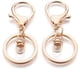 thumbnail image 2 of 5 piezas de cierres para llaveros de aleación dorada, anillos para llaveros con anillas de hierro, piezas de anillos para llaveros dorados con anilla abierta, 2 of 2