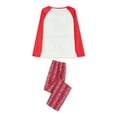 thumbnail image 6 of Christmas Pajamas for Family, Long Sleeve Elf Print Tops + Plaid Pants Set Sleepwear Loungewear, 6 of 10