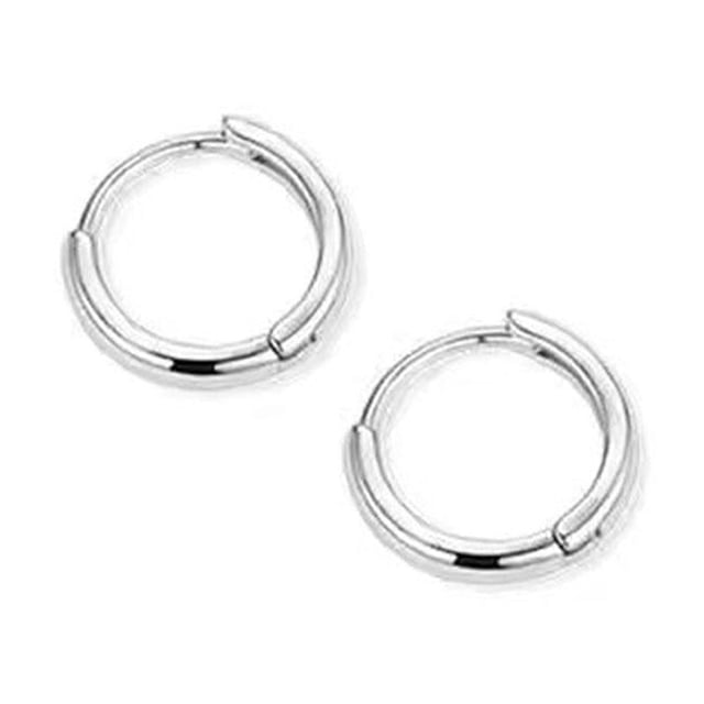 2pcs Round Circle Stainless Steel Small Hoop Earrings For Women Men Cartilage Earrings Hoop