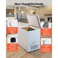 thumbnail image 4 of VEVOR Chest Freezer, 6.7 Cu.ft Compact Deep Freezer, Free Standing Top Open Door Chest Freezers with 2 Removable Baskets & Adjustable Thermostat - Energy Saving, Low Noise & Garage Ready, White, 4 of 9