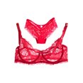 thumbnail image 4 of Nuevos sistemas de sujetador de gasa de encaje de mujer empujan hacia arriba la ropa interior ultraf Abanopi Rojo/38B, 4 of 4