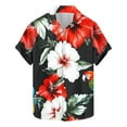 thumbnail image 2 of Jinhomg Big and Tall Vacation Shirt for Men Fashion Tropical Print Hawaiian Shirt Casual Loose Button Down Lapel Collar Vacation Shirts 90 Percent off Clearance Sale Multicolor XXL, 2 of 5