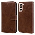 thumbnail image 2 of Case Designed for Samsung Galaxy S21 FE, Vintage PU Leather Wallet Book Case Magnetic Closure Credit Card Holder Kickstand Shock-Absorbing Flip Case Compatible with Samsung Galaxy S21 FE - Brown, 2 of 8