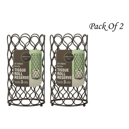 Vertical Fit Oil Rubbed Bronze Toilet Paper Holder Reserve