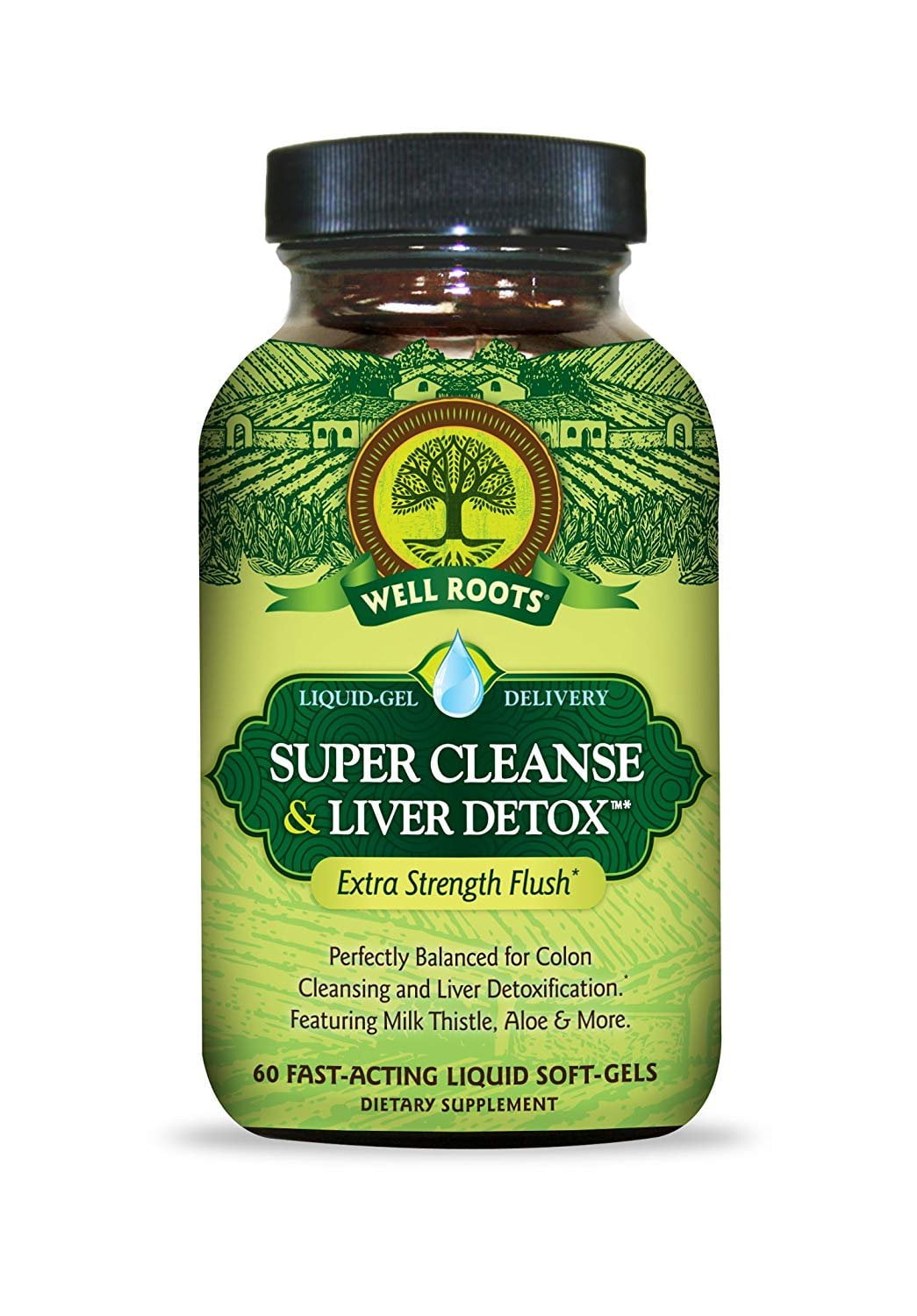Well Roots Super Cleanse and Liver Detox Supplement, 60 Count Walmart