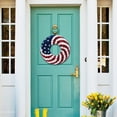 thumbnail image 6 of Nkmbld Patriotic Wreath for Front Door, Independence Day Decoration Wreath Red White Blue Garland for Memorial Day Veterans Day Front Door Decoration, 6 of 8