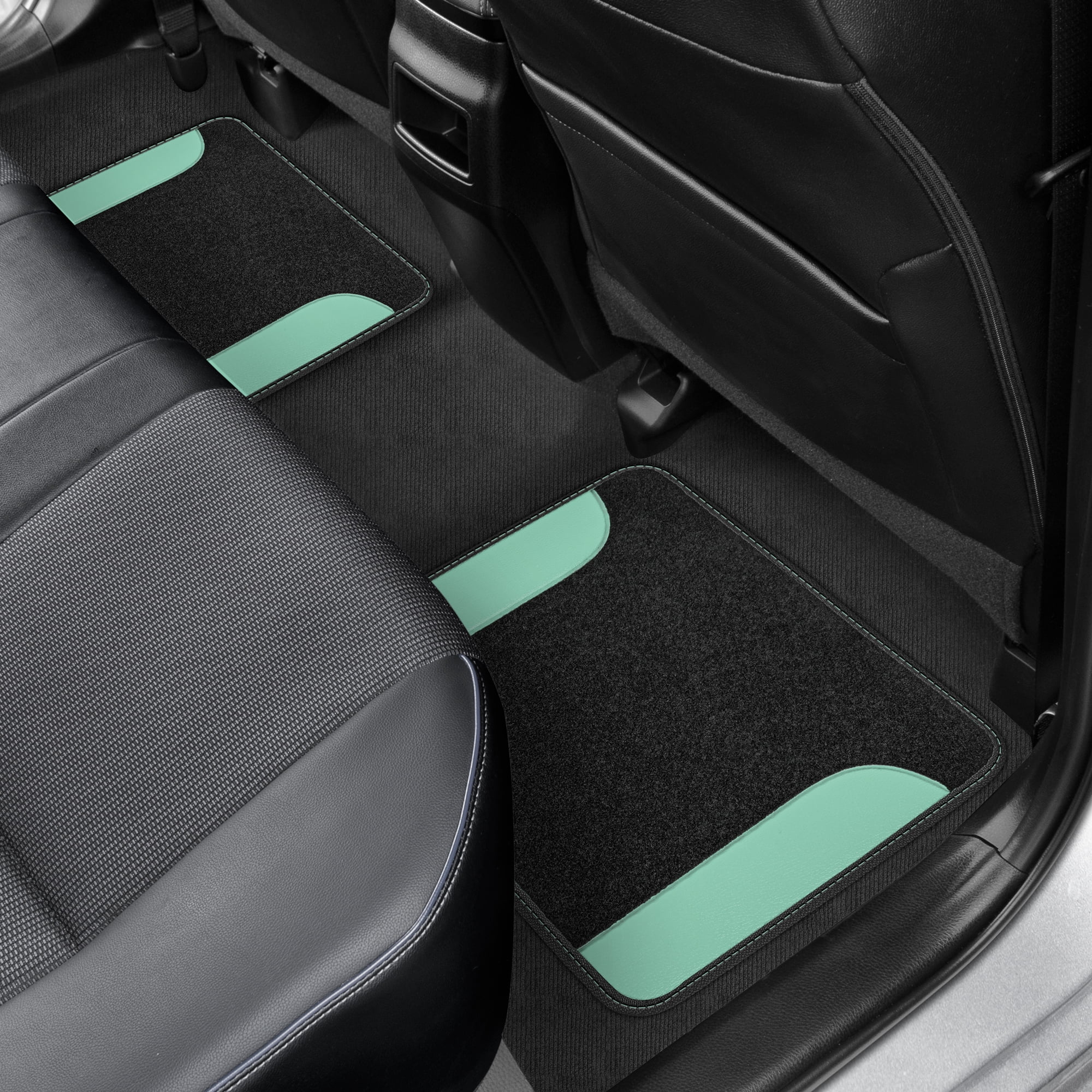Mint green car sale mats