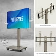 thumbnail image 2 of FITUEYES Rolling Floor TV Stand For 32''-70'' Tvs,Morandi Grey&with Swivel Mount,Wooden Base,Corner Universal Stands for Bedroom, Outdoor, Small Dorm, 2 of 8