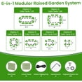 thumbnail image 2 of 6.5X2X1.4 FT Raised Garden Bed for Outdoors - Galvanized Planter Raised Beds, Metal Planter Box for Vegetables,Flowers, Herbs, and Succulents(Light Green), 2 of 9