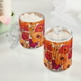 thumbnail image 2 of Yayeee 4 Pack Qtip Holder Bathroom Cotton Swab Canister with Lid Clear Dispenser Set, Orange Hand Drawn Floral, 2 of 6