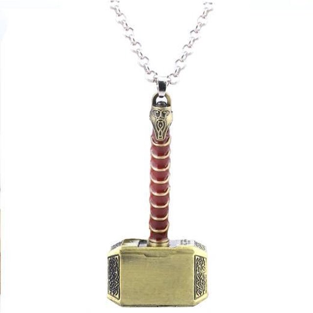 1Pcs Thor Hammer Beer Bottle Opener Keychain Necklace Pendants Metal Keyring Key Chian for Boys Girls Bag Pendant Jewelry GiftsOption 1Option 1 heqiyong LED