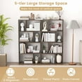 thumbnail image 6 of Costway 48" Geometric Bookshelf Open-back Bookcase with 8 Cubes 2 Anti-Toppling Devices Grey, 6 of 8