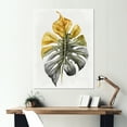 thumbnail image 2 of Designart Yellow And Grey Philodendron Leaf I Canvas Wall Art, 2 of 5