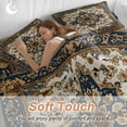 thumbnail image 4 of Vintage Floral Duvet Cover Set Twin Size, Navy Classical Bohemian Farmhouse 4 Piece Soft Microfiber Bedding Set with 1 Duvet Cover, 1 Flat Sheet, 2 Pillowcases, 4 of 9