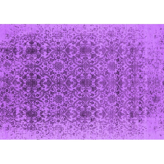 Ahgly Company Indoor Rectangle Oriental Purple Industrial Area Rugs, 5' x 8'