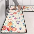 thumbnail image 2 of Kitchen Rugs Sets Of 2,Pioneer Flower Floral Print Pattern Anti Fatigue Kitchen Mat Rugs Non Slip Washable,Decorative Kitchen Floor Mats for Kitchen,Sink,Laundry,17"x47"+17"x47", 2 of 5