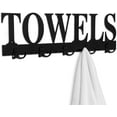 thumbnail image 1 of Black Metal Towels Design Wall Mounted 5 Dual-Hook Towel Hanger Rack for Bathroom or Kitchen, 1 of 7